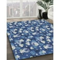 thumbnail image 2 of Ahgly Company Indoor Square Patterned Blue Novelty Area Rugs, 6' Square, 2 of 6