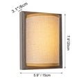 thumbnail image 3 of Kiven Battery Operated Wall Sconces with Remote Control,Farmhouse Fabric Battery Wall Sconces,1-Light Dimmable Up and Down Wall Lighting, 3 of 7
