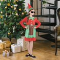 thumbnail image 1 of Conjunto de disfraz navideño vestido decorativo elegante para regalos suministros para fiestas Chicas S Salvador, 1 of 10