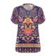 thumbnail image 2 of Camisetas Casuales de las Mujeres de Manga Corta de Cuello en V Oversized Camiseta Deportiva de Verano, Top Impreso Casual, 2 of 4