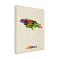 thumbnail image 3 of Trademark Fine Art Michael Tompsett Jamaica Watercolor Map Canvas Wall Art - 14x19, 3 of 5