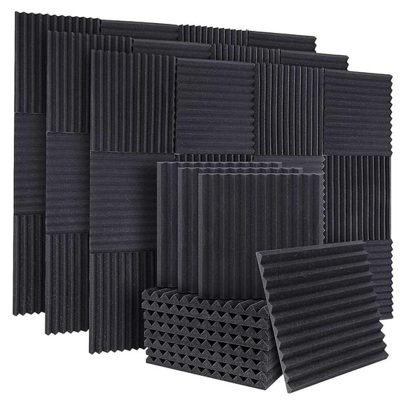 50pcs Acoustic Soundproof Foam Sound Absorbing Panels Sound Insulation Panels Wedge For Studio Wall Ha