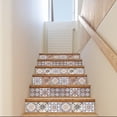 thumbnail image 2 of Clearance! 6pcs Stair Riser Staircase Stickers Mural Wall Tile Decal Self Adhesive, 2 of 4