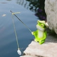 thumbnail image 4 of Clearance! Haidf Fishing Statue, Funny Fishing Frogs Statues, Frog Fisher for Garden Pond Decor, Animal Fishing Sculpture for Outdoor Lawn Yard Garden Home Office Desk Decoration, Poolside Statue, 4 of 6
