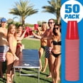thumbnail image 3 of Vasos de fiesta GoPong GoBig de 1,06 litros, color rojo gigante, paquete de 50 con pelotas de pong, 3 of 5