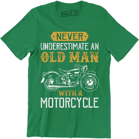 Never Underestimate An Old Man With A Bicycle Mens Funny Cycling Bike Shirt