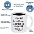 thumbnail image 3 of Funny Mugs For Brother - Being My Brother Is Really The Only Gift You Need 11 Ounce Novelty Coffee Mug, 3 of 7