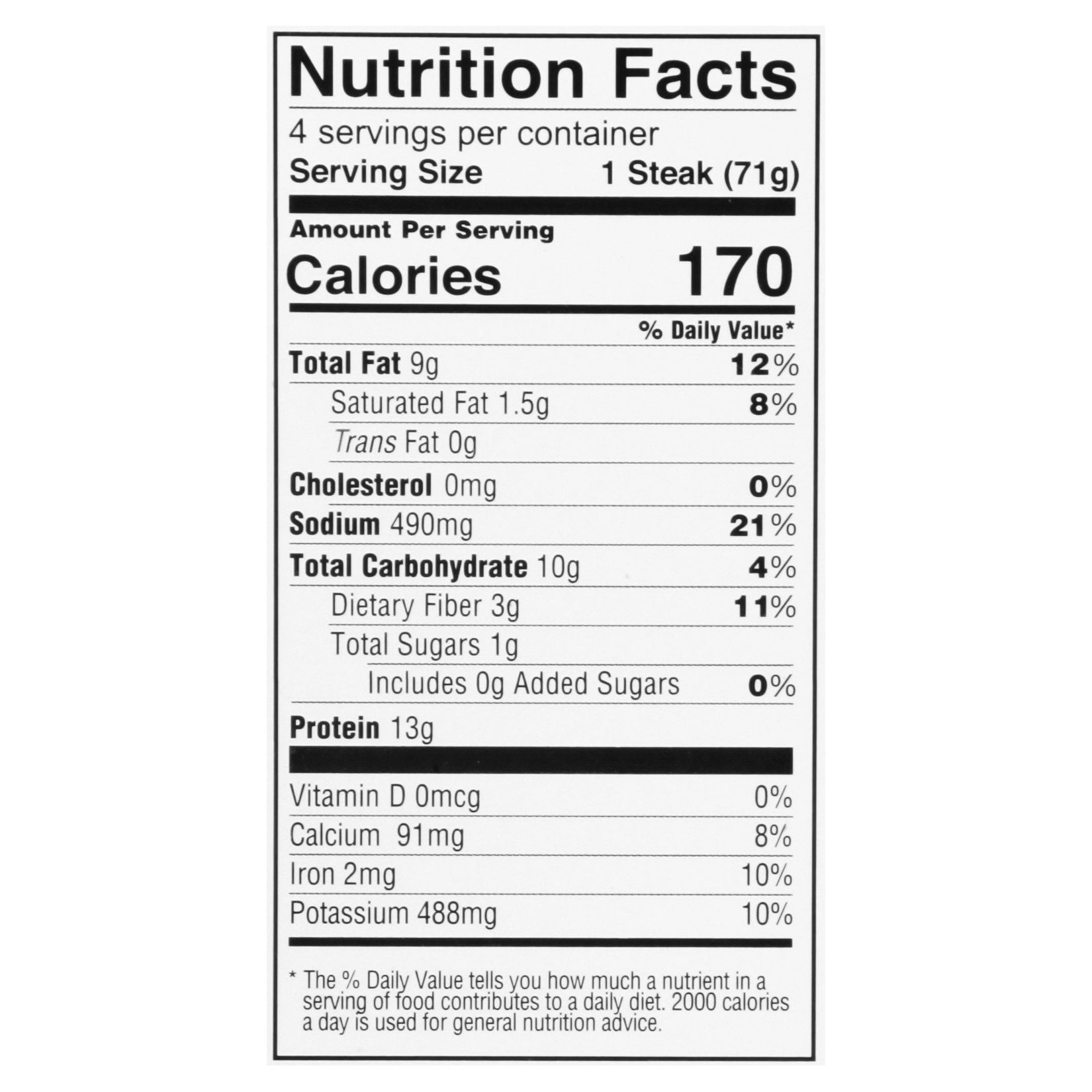 Steaklet sans viande