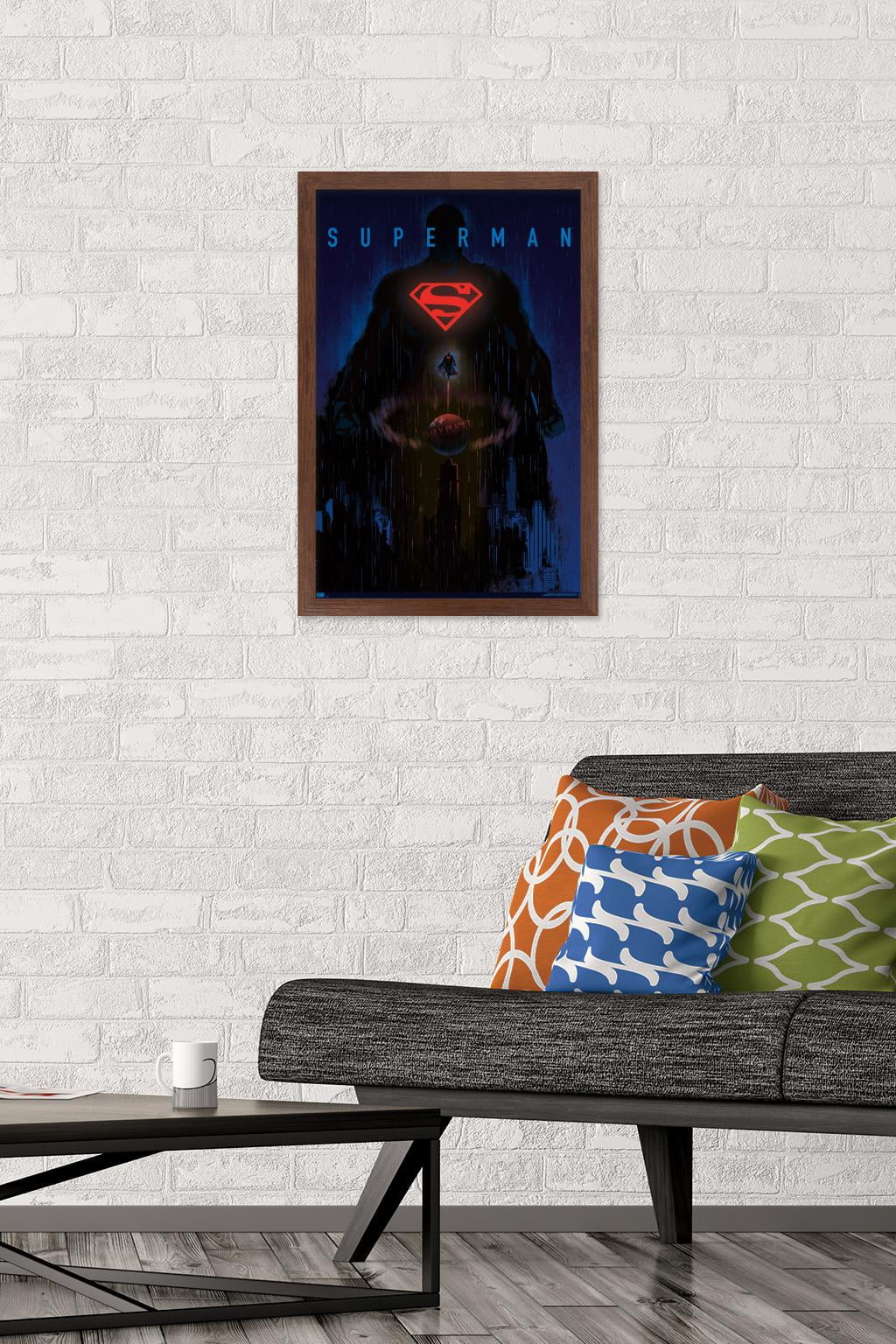 DC Comics: Dark Artistic - Superman Wall Poster, 14.725" x 22.375" Framed