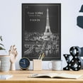 thumbnail image 6 of Luxe Metal Art 'Black Blueprint Map Eiffel Tower' by Sue Schlabach, Metal Wall Art, 12"x16", 6 of 7
