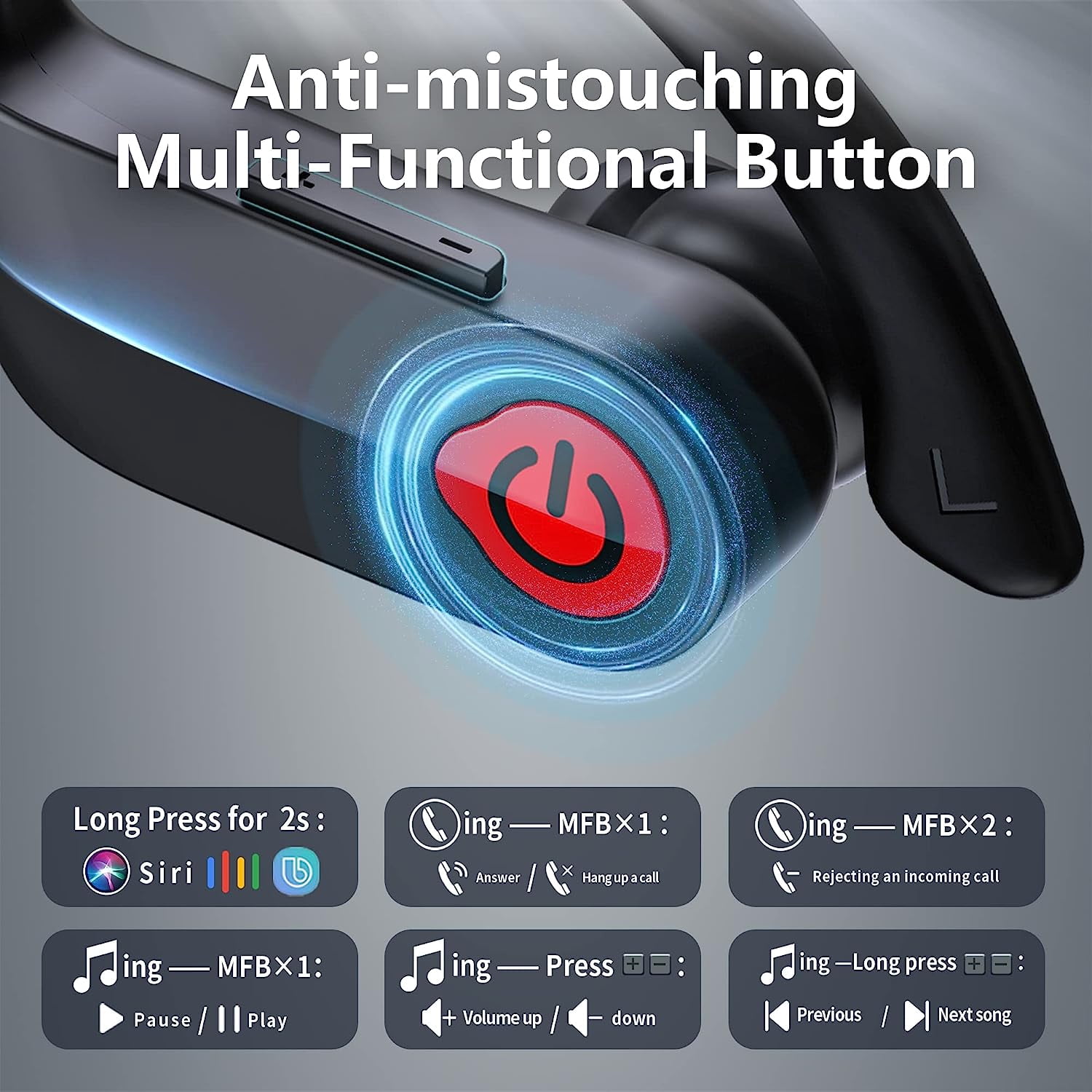 Wireless Earbuds 5.3 Bluetooth Headphones Stereo Sound Ear Buds with HD Microphone 120H Playtime with Dual LED Charging Case