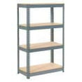 thumbnail image 4 of Global Industrial BD18366W4 4 Shelf Extra Heavy Duty Boltless Shelving Starter, Wood Deck - Gray - 36 x 18 x 60 in., 4 of 4