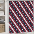 thumbnail image 5 of American Flag Stars Stripes Patriotic 4 Piece Decor Shower Curtains Sets with Non-Slip Rugs Toilet Lid Cover And Bath Mat Memorial Day Waterproof Shower Curtain for Bathroom Decor Set, 5 of 8