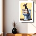 thumbnail image 4 of Doberman Pinscher Dog Canvas Wall Art for Bedroom Living Room Home Decor,Funny Dog Canvas Sitting on The Toilet Animal Pattern Office Artworks, modern wall decor, Ready to Hang, 4 of 6