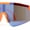 Orange - Blue Mirror, variant on Boys Kids Rimless Color Mirror Neon Wrap Curved Sport Sunglasses Yellow - Blue Mirror