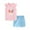 Pink B, variant on KYAIGUO Toddler Kids Girls Cartoon Cotton Shorts Set Baby Summer Sleeveless T-Shirt Tops and Floral Shorts for 2-7 Years Old