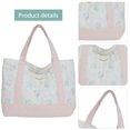 thumbnail image 3 of Yucurem Women Quilted Floral Tote Bag Elegant Handbag For Outdoor Travel (Style 2 Pink) Fashion shoulder bag (B), 3 of 7
