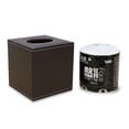 thumbnail image 3 of Custom Logo Leather Square Tissue Box, Bulk Wholesale for Hotels & Businesses, Compact 13.5x13.5x14.7cm Coffee Flat Design, Multi-functional Promotional Paper Towel Holder with Elegant & Durable, 3 of 6