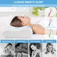 thumbnail image 2 of POWER OF NATURE Memory Foam Contour Pillow Wave Cervical Pillows for Neck and Shoulder,Ergonomic Orthopedic Sleeping Pillow for Side Sleepers, Back and Stomach Sleepers White 60*35*11cm, 2 of 9
