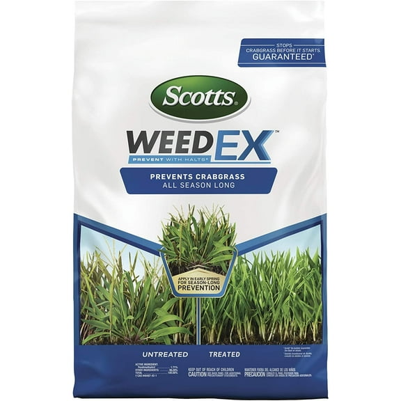 Scotts WeedEx Prevent with Halts, Crabgrass Preventer, Pre-Emergent Grassy Weed Killer, 5,000 sq. ft., 10.06 lbs.