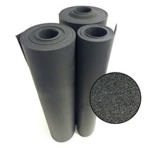 Rubber-Cal Rubber Flooring Rolls - 6mm x 4ft Wide x 10ft Long Roll - Black Rubber Mat