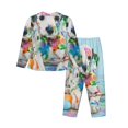 thumbnail image 2 of Disketp Pajamas Set Long Sleeve Sleepwear Womens Button Down Nightwear Pj Sets-A Funny Little Dalmatian Puppy, 2 of 9