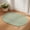 Grass Green, variant on Diatomaceous Earth Bath Mat 16"x24", Vintage Cream Absorbent Half Circle Bathroom Rugs with Non-Slip Backing Rubber, Low-Profile Doormat for Kitchen Sink Indoor Farmhouse Retro Beige Solid Color