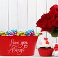 thumbnail image 7 of A1U Valentine's Day Red Plastic Sentiment Buckets with Handles, Assorted Holiday Themed-Party Gift Favors Storage Organizer Holder Container Tray Serveware Birthday Thanksgiving Decorations, 2 ct., 7 of 7