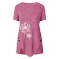 thumbnail image 3 of KVMeteor Women's Casual Short Sleeve Scoop Neck Asymmetrical Tunic Tops, 3 of 3