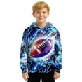 thumbnail image 2 of lnmuld Hoodies for Teen Boys Long Sleeve Hooded Sweatshirt Digital Print Athletic Series Loose Fit Sportswear Top for Kids Youth Wear Size:9-10 Years, 2 of 3