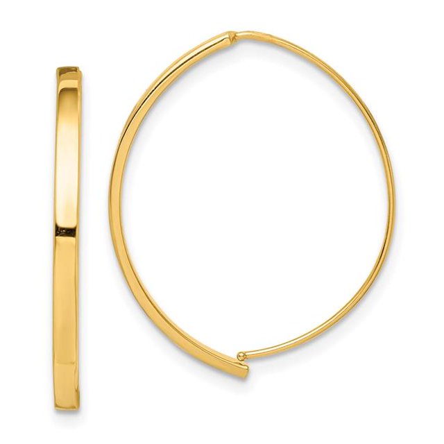 Quality Gold YE1837 14K Yellow Gold Dangle Threader Earrings