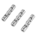 thumbnail image 1 of Universal Steering Shaft, 3Pcs 2 Section Rotatable 6mm To 6mm U Joint Silver Easy To Replace  For RC Model Car, 1 of 8