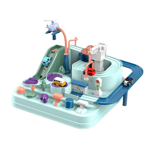 Race Track Toys Playset Educational Train Car Adventure Toy Cars for; Mini Macaroon