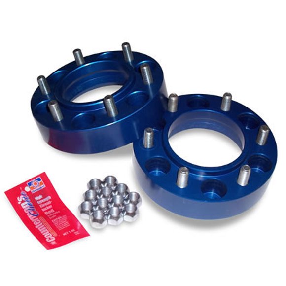 Spidertrax Wheel Spacer WHS007 6 x 139.7 Millimeter/6 x 5.50 Inch Bolt Pattern; 1-1/4 Inch/31.75 Millimeter Thick; Wheel Stud Mount; Anodized Blue; Aluminum; Set Of 2