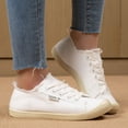 thumbnail image 3 of Women's Play Fashion Sneakers 2025 Lace up Low Top Canvas Shoes Casual Walking Flats Tennis Shoes for Women, 3 of 7