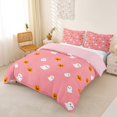 thumbnail image 3 of Homewish Funny Ghost Skull Bedding for Kids, Cute Halloween Pumpkin Duvet Cover Full, Pink Reversible, 3 Pieces, 1 Duvet Cover and 2 Pillowcases, 3 of 6
