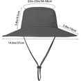thumbnail image 6 of ZOORON Boonie Hat UPF 50+ Cooling Sun Hat for Men and Women,Wide Brim Bucket Hats with UV Protection for Safari Hiking Beach, 6 of 7