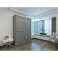 thumbnail image 2 of Pemberly Row Lit Escamotable Contemporain Grand en Bois Massif Gris, 2 of 12