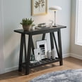 thumbnail image 6 of Pellebant Entryway Table Wood Console Table with Shelves Farmhouse Sofa Table,Black Wash, 6 of 8