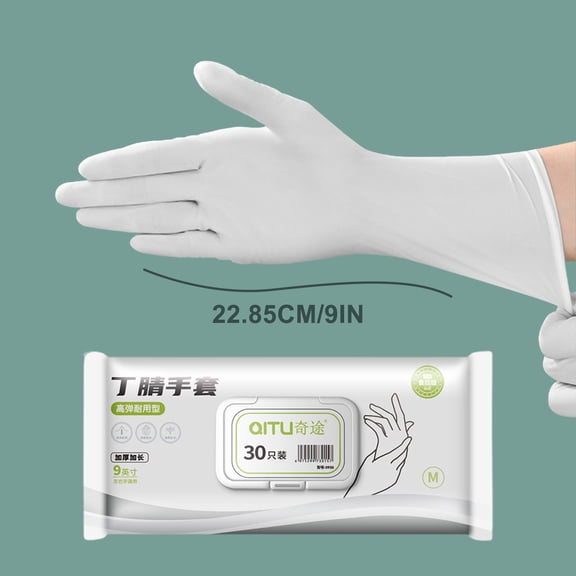 Disposable Rubber Gloves for Cleaning, Dishwashing, Household Chores, Tough Food Grade Material, One Size Fits Most, 100 Count