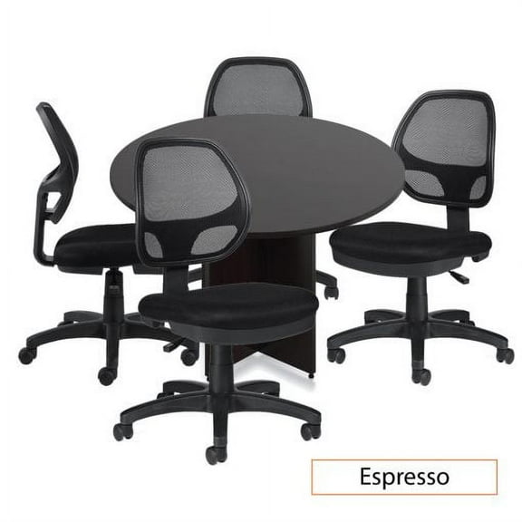 Round Table 48" with 4 Chairs(G11642B) - Espresso