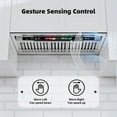 thumbnail image 4 of 30 Inch Insert Range Hood with Voice/Gesture/Touch Control, 900 CFM Built-in Kitchen Hood Vent with 4 Speed Exhaust Fan, Memory Mode, Adjustable Lights, Ducted/Ductless Convertible, 4 of 8
