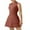Brown, variant on Athletic Dress for Women, Golf Tennis Dresses with Separate Shorts, Sleeveless Workout Dresses Solid Color S