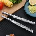 thumbnail image 4 of Kaireo Lemon Zest Cheese Grater,Zester Grater Zester Cheese Grater with Handle Zester Tool for Cheese Lime Fruits Vegetables Garlic Cheese Grater Handheld 12.79"（2Pcs）, 4 of 6