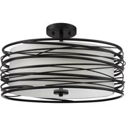 Spiral 3-Light Mystic Black Pendant Light