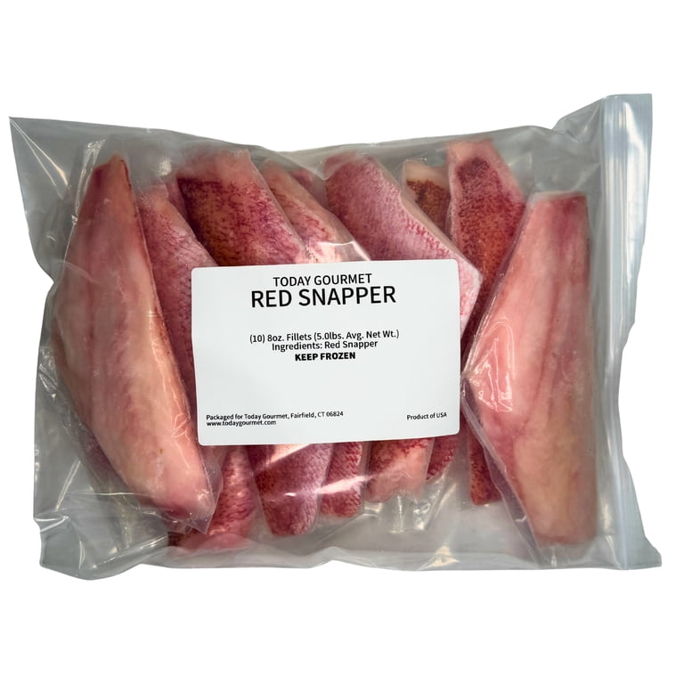 Today Gourmet Frozen Red Snapper - (10) 8oz. Fillets - 5.0lbs. Avg