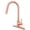 Red Copper, variant on Red Copper Kitchen Faucet, Single Handle, 2 Water Mode 360 Degree Swivel Pre-Rinse Pull Out Kitchen Sink Faucet with Deck Plate