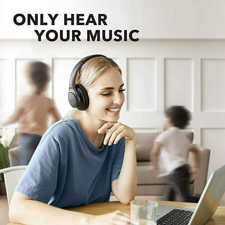 Anker Soundcore Life Q20 Auriculares híbridos con cancelación activa de  ruido, auriculares inalámbricos con Bluetooth, tiempo de reproducción de  40H, audio de alta resolución, graves profundos, almohadillas de espuma  viscoelástica, para viajes