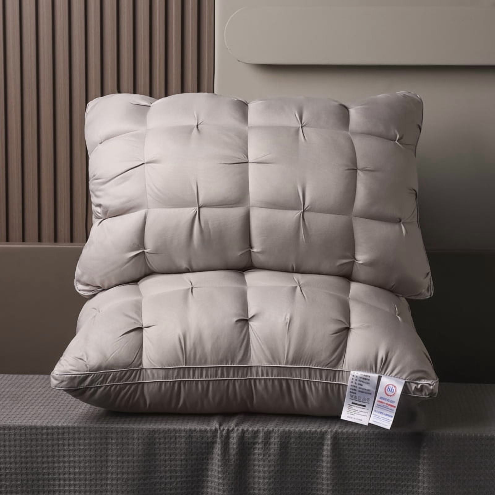 Soft Luxury 5-Star Hotel Quality Pillow, Deep Sleep Neck Support, 20x30 Inches, Polyester, 2 Pack