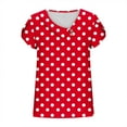 thumbnail image 7 of Uaswgudfs ​Elegant Polka Dot Women's Blouses for Summer​ - V-Neck Short Sleeve with Button Accents & Lightweight Fabric, 7 of 7